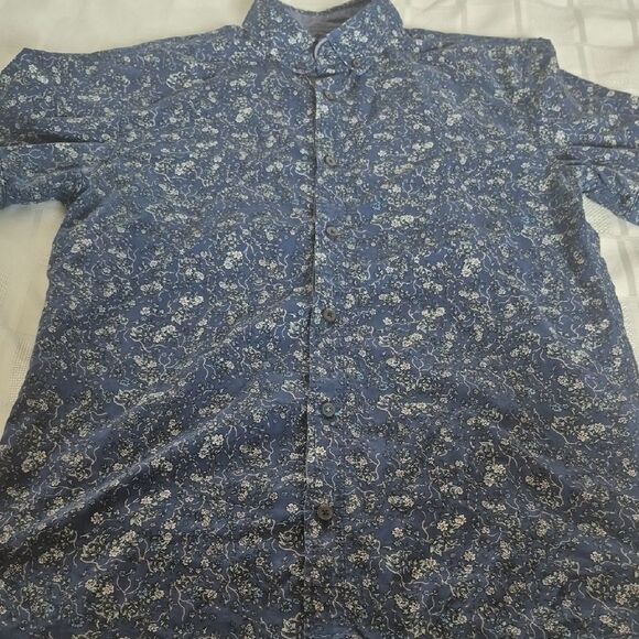 Buffalo David Bitton Navy Floral Button Down Shirt - Picture 16 of 16